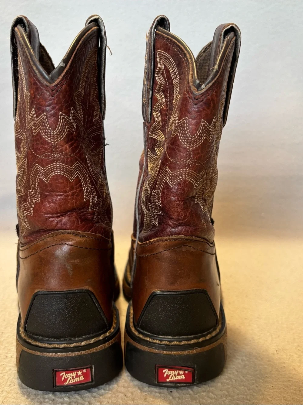 Tony Lama Kids TLX 9.5D Brown Leather Western Cowboy Boots